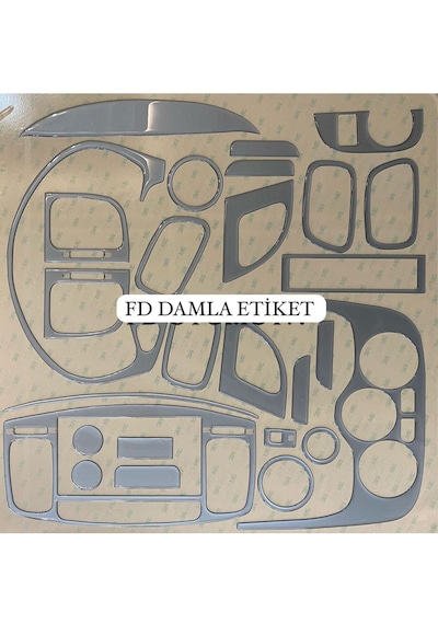 Hyundai Accent Era Full Set Torpido, Konsol, Trim, Göğüs Kaplama Set Gümüş Gri Renk Özel Dizayn