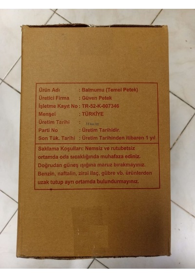Güven Petek Arı Mumu - 22x41 Cm 10 Kg Muğla - Giresun Tipi