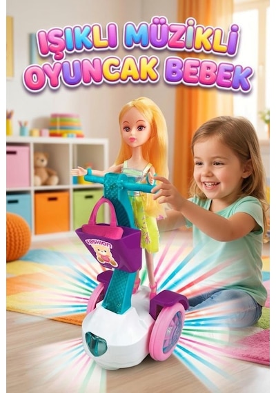 Işıklı Ve Sesli Sensörlü Dans Eden Bebek - Pilli Eğitici Oyuncak Bebek Bump & Action 3+ Yaş