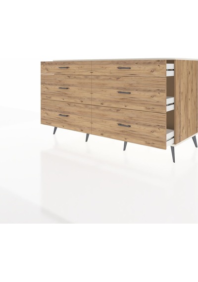 Kronos Konsol 6 Çekmeceli 176x59x99 Çam-aytaşı/çam Çam-aytaşı/çam