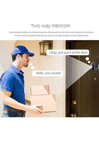 Akıllı Video Kapı Zili Tuya Wifi 3 Milyon İki Yönlü Diyafon Hd Gözetim Arayüzü Type-c