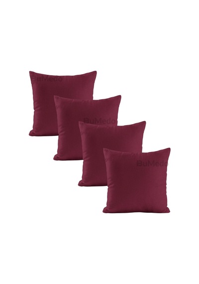 Soho Kumaş Dekoratif Kırlent Yastık Kılıfı - 42 X 42 Cm 4, Bordo Diğer