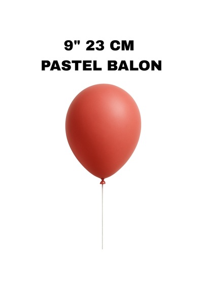 Pastel Balon 9 İnc 23 Cm Helyum Uyumlu 10 Adet Doğum Günü Kutlama Parti Süs Malzemesi Kırmızı