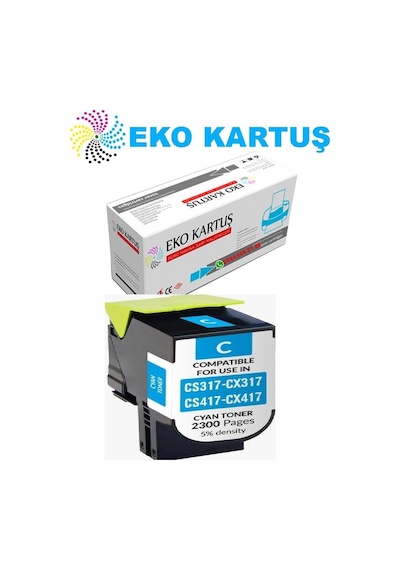 Lexmark Cs317-71b50c0 Mavi Uyumlu, Toner