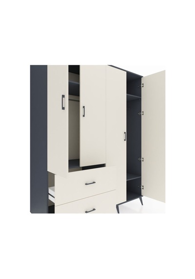 Kronos Gardrop 4 Raflı 2 Çekmeceli 2 Askılı 176x59x221 Antrasit-aytaşı Aytaşı Kronos Gardrop 4 Raflı 2 Çekmeceli 2 Askılı 176x59x221 Antrasit-aytaşı Aytaşı