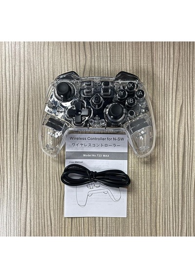T23 Max Nintendo Switch Pro Controller Kablosuz Şeffaf