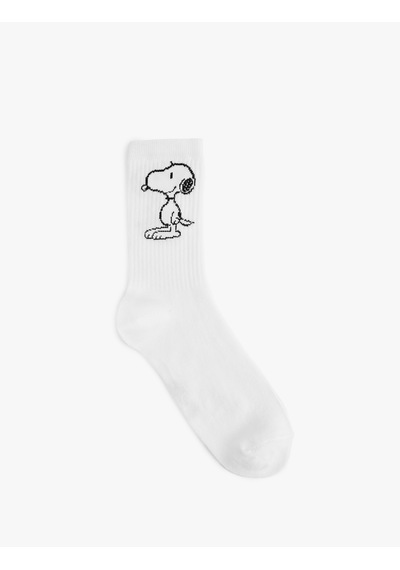 Koton Lisanslı Snoopy Baskılı Soket Çorap Beyaz 6sak80014aa Beyaz