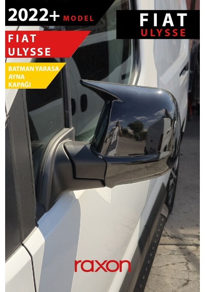 Fiat Ulysse 2022+ Batman & Yarasa Ayna Kapağı Parlak Piano Black Sport