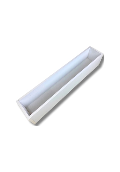 Cihan Çiçekçilik Beyaz Ahşap Mdf Saksı 100x20x15 Cm Iç Mekan Saksısı Çok Renkli