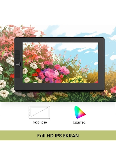 Veikk VK1200V2 16384 Levels 11.6" IPS HD Grafik Tablet + Kalem