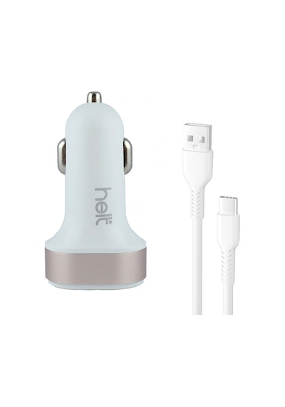 Helt Ht-19 10w 2 Çıkışlı Type-c Kablo + Araç Şarj Aleti