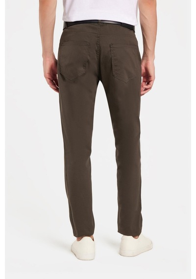 Tudors Erkek Regular Fit Rahat Kesim Mevsimlik Kanvas Haki Pantolon-34479 Haki