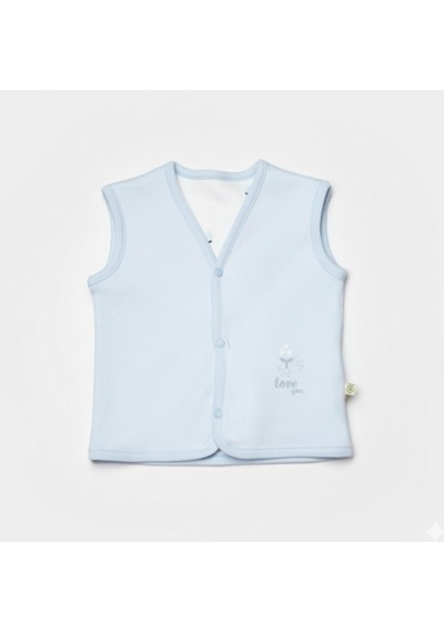 Bibaby Organik Yelek Love Floral Ekru - Lila