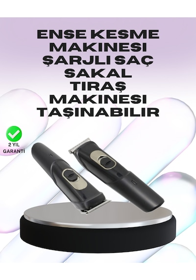Taşınabilir Şarjlı Saç Sakal Tıraş Makinesi 3 Taraklı, Sessiz Ve Ergonomik