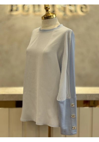 Fuat Gürşen Fg-26y5349-1-b.m. Bebe Mavi Renk Tunik Çok Renkli