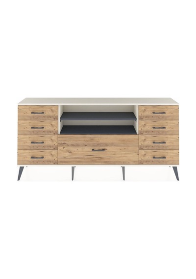 Arges Konsol 2 Raflı 9 Çekmeceli 176x30x83 Aytaşı-antrasit/çam Antrasit/çam Arges Konsol 2 Raflı 9 Çekmeceli 176x30x83 Aytaşı-antrasit/çam Antrasit/çam