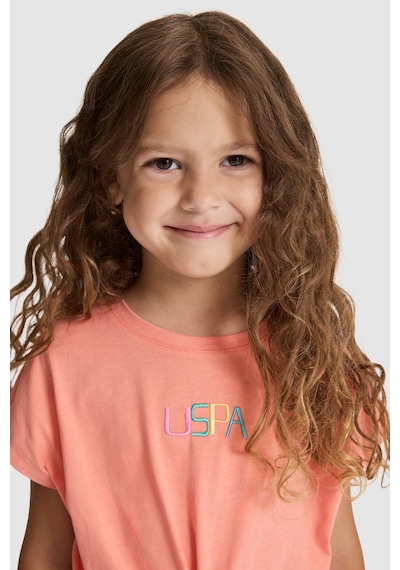 U.s. Polo Assn. Kız Çocuk Mercan Tişört 50325634-vr204 Coral