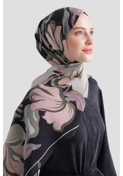 Armine Elegance Pamuk - İpek Şal As559 Siyah