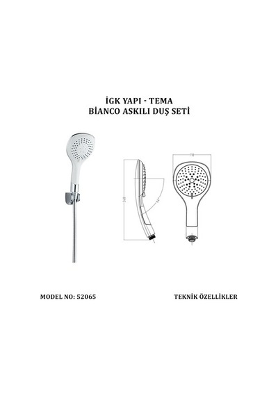 Bianco Askılı Duş Seti İle Modern Banyo Deneyimi 6998
