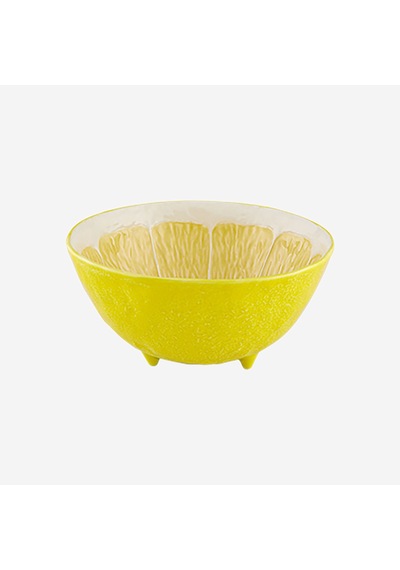 Bordallo Pinheiro Sarı Seramik Servis Kasesi 23,5 Cm