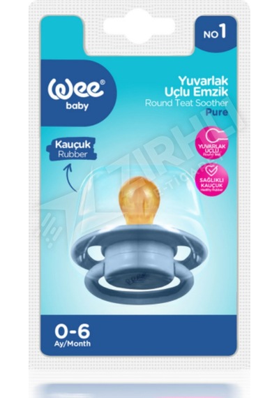 Wee Baby Pure Kauçuk Yuvarlak Uçlu Emzik No:1