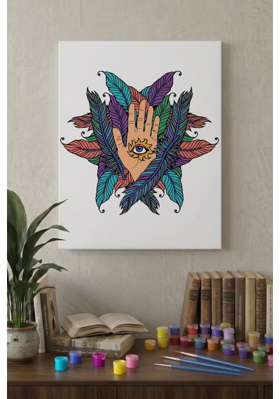 El Desenli Mandala Tuval Boyama Seti 40x50 Cm