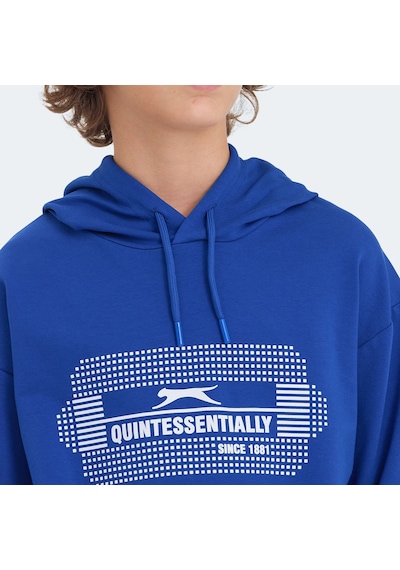 Slazenger LAYO Çocuk Kapüşonlu Saks Mavi Sweatshirt