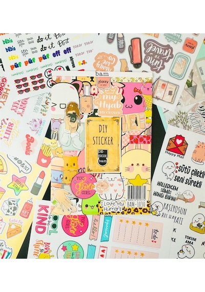 My Dıy Sticker 24 17 Cm 16 Sayfa Özel Tasarım Rengarenk Sticker Kitabı - Renkli