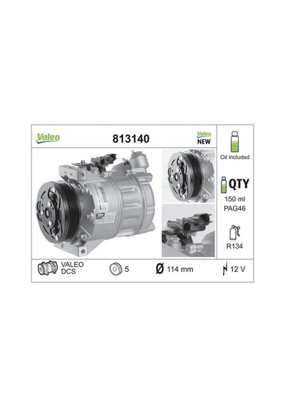Volvo S80 Klima Kompresoru D5 2006-2015 Valeo 813140