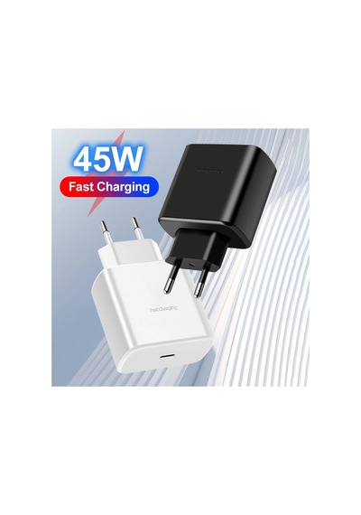 45 W Qc 3.0 Hızlı Charging Tüm Modellerle Uyumlu Pd Type C Turbo Hızlı Şarj Aleti Sadece Başlık Priz