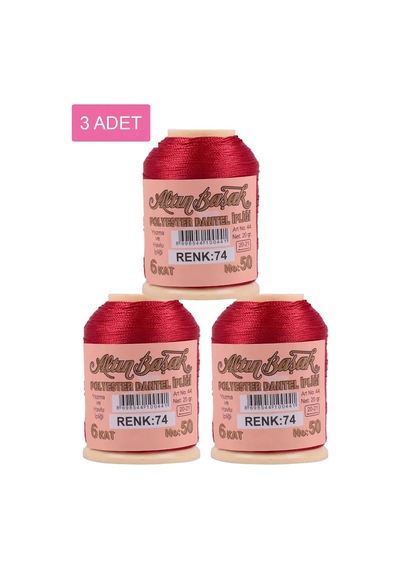 Jenerik 3 Adet Altınbaşak Oya Ve Dantel İpi 20 Gr - Royaleks - No: 074