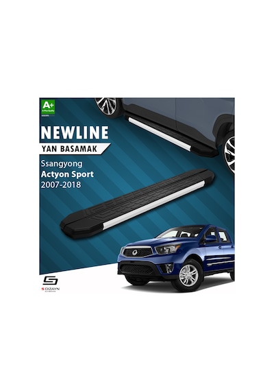 S-dizayn Ssangyong Actyon Sports Newline Aluminyum Yan Basamak 203 Cm 2007-2018 A+ Kalite