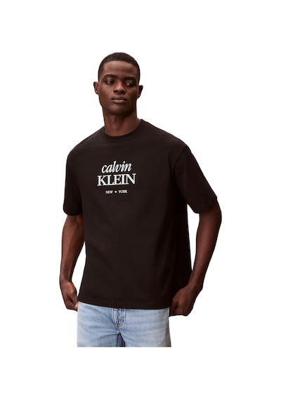 Calvin Klein Lv04rf818g Diamond Grap Erkek Tişört Siyah
