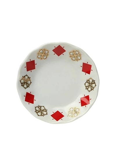 Yonca Kırmızı Çay Tabağı 11 Cm