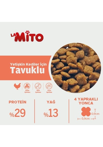 Lamito Tavuklu Yetişkin Kedi Maması 1 Kg - 5'li Paket
