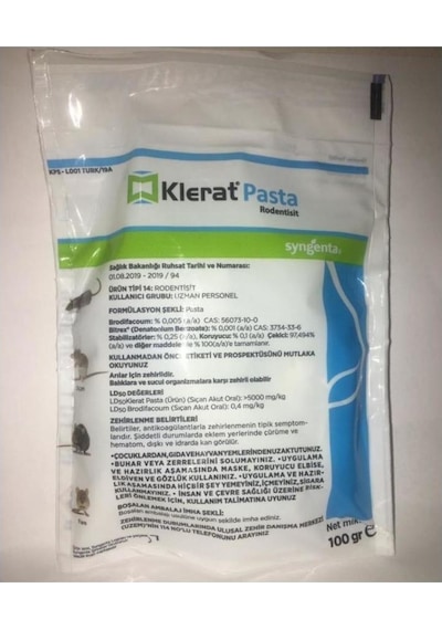 Syngenta Klerat Pasta Fare Zehiri 100  Gr
