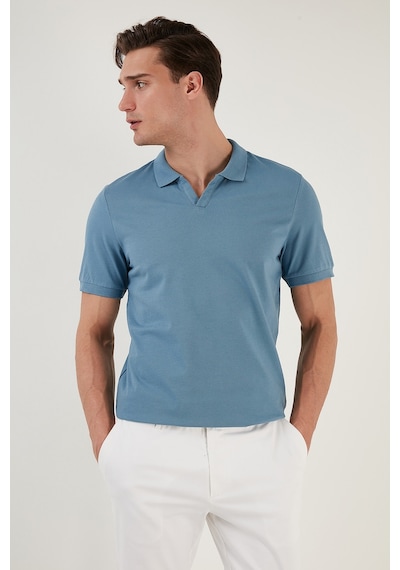 Buratti Erkek Polo T Shirt 5902141 MAVİ Mavi