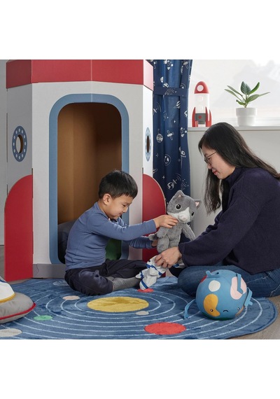 Ikea Aftonsparv Peluş Oyuncak 28 Cm Beyaz - Mavi - Gri