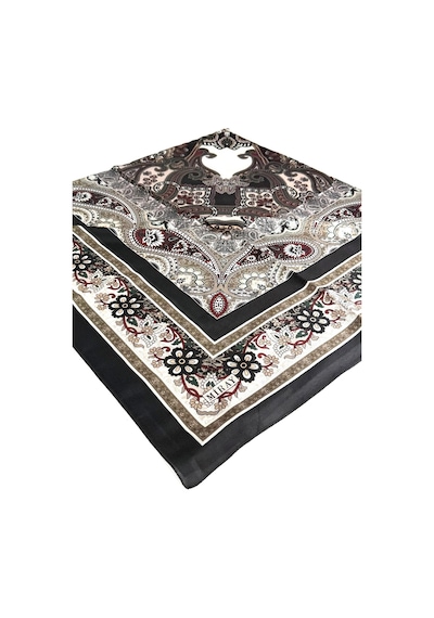Miray Nevada Büyük Boy Organik Pamuk Eşarp - 120 X 120 - 06452 Siyah