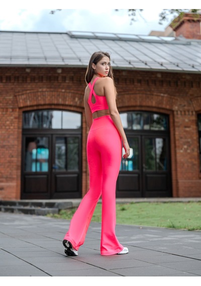 Lismina Neon Pembe İspanyol Paça Tayt