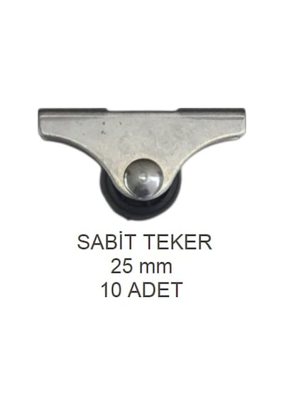 Ofis Koltuk Dolap Etejer İçin 25'lik Sabit Teker 10 Adet Siyah