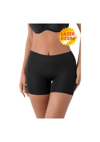 Uniquetrenders Kadın Lazer Kesim Ve Toparlayıcı Yüksek Bel Boxer Korse Siyah