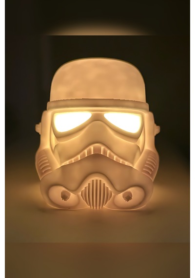 Zeroxo Stormtrooper Kask Tasarımlı Mum Işığı Lambası 8x8 Cm Beyaz