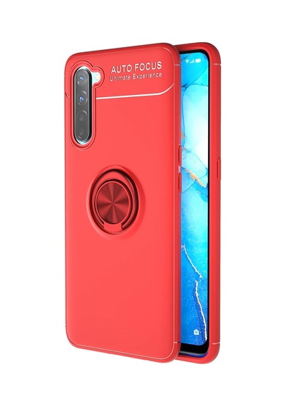 Oppo A91 Kilif Yüzüklü Tam Korumali Silikon Kapak 552916526