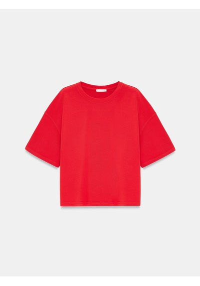 Dilvin 31017 %100 Pamuk Basic T-shirt-kırmızı