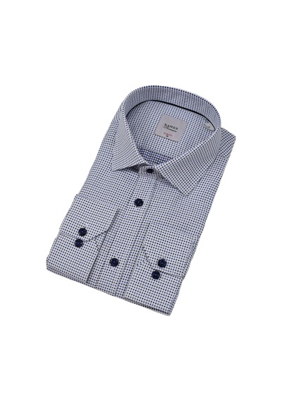 Erkek Puantiyeli Slim Fitt Uzun Kol Gömlek 2380 Bgl-st04375 İndigo