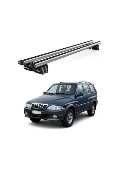 Pençe Ssangyong Musso 1996-2005 Uyumlu Gri Ara Atkı 135cm Port Bagaj Tavan Barı