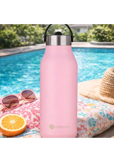 Les Artistes Paris Isı Yalıtımlı Çelik Termos 1000ml Magnolia Pembe