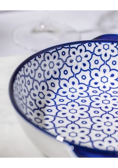 Reve Bleu Lucida Yuvarlak Tabak - 19 Cm - Mavi/beyaz 8684427225486 Çok Renkli