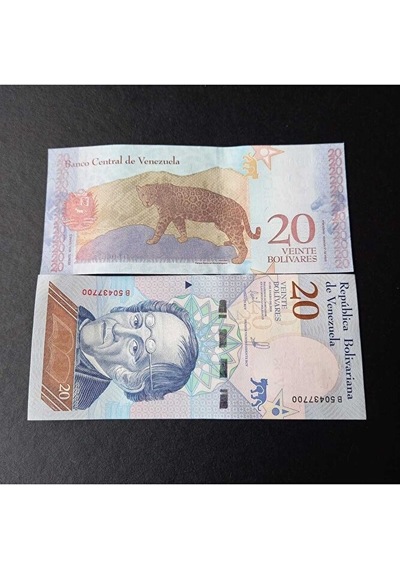 2018 Venezuela 20 Bolivar Çil Eski Yabancı Kağıt Para